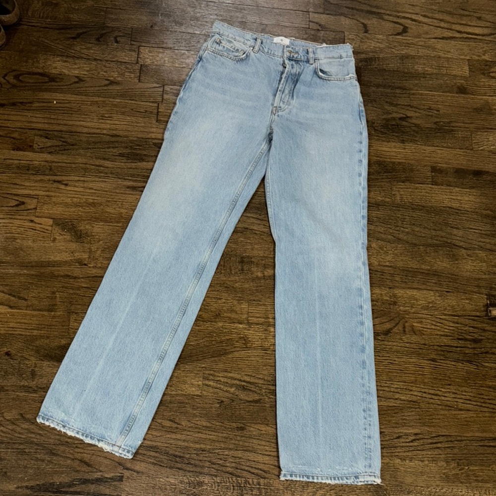 Light Blue Straight Leg Jean